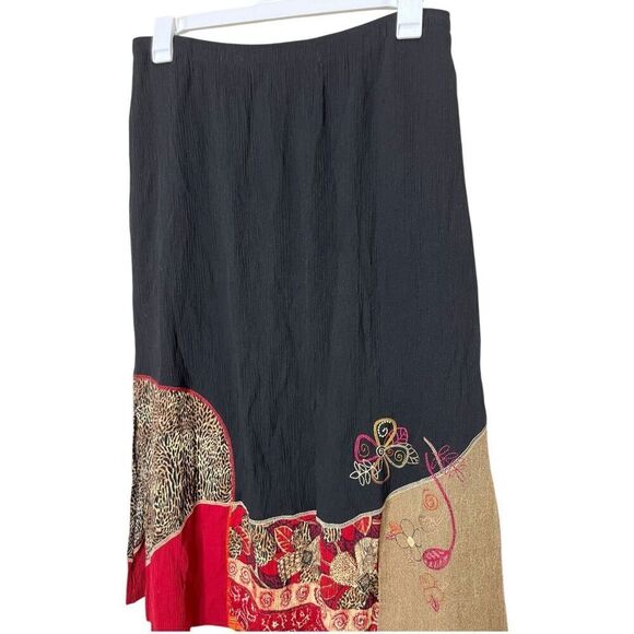 Vintage Koret Elastic Waist Boho Floral Maxi Skirt Women’s Size 16W - Picture 2 of 9